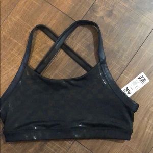 Zumba Varsity Scoop Bra - Bold Black